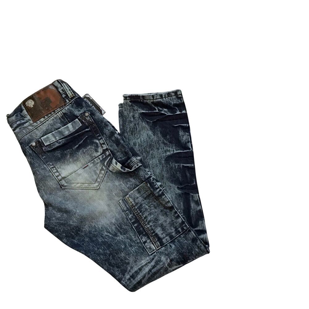 Heritage America NWT Stone Wash Rip and Repair Skinny Jeans Men 32